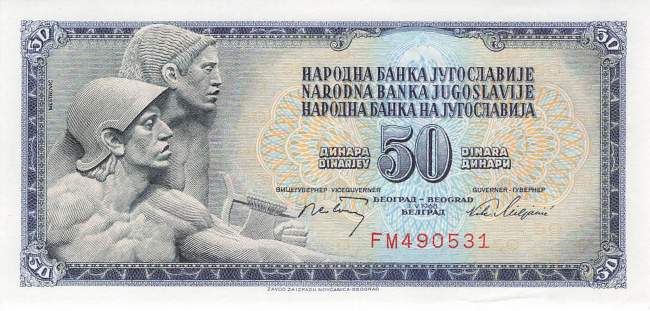 Jugoslawien p83b 50 Dinara 1968
